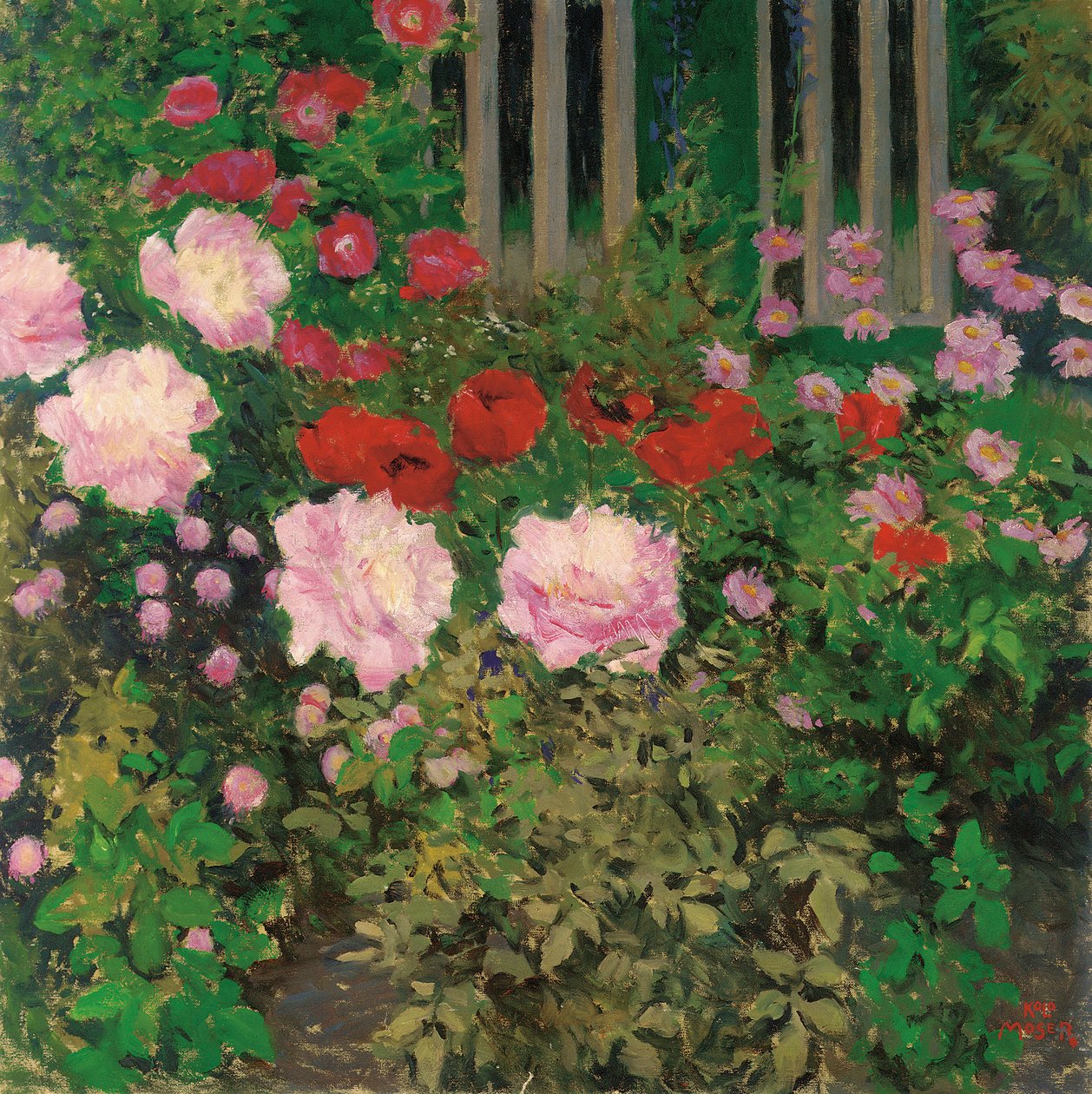 Flowers and Garden Fence by Koloman Moser