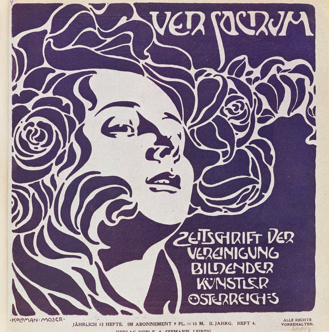 Cover for the 4th Issue in 1899 of Ver Sacrum by Koloman Moser
