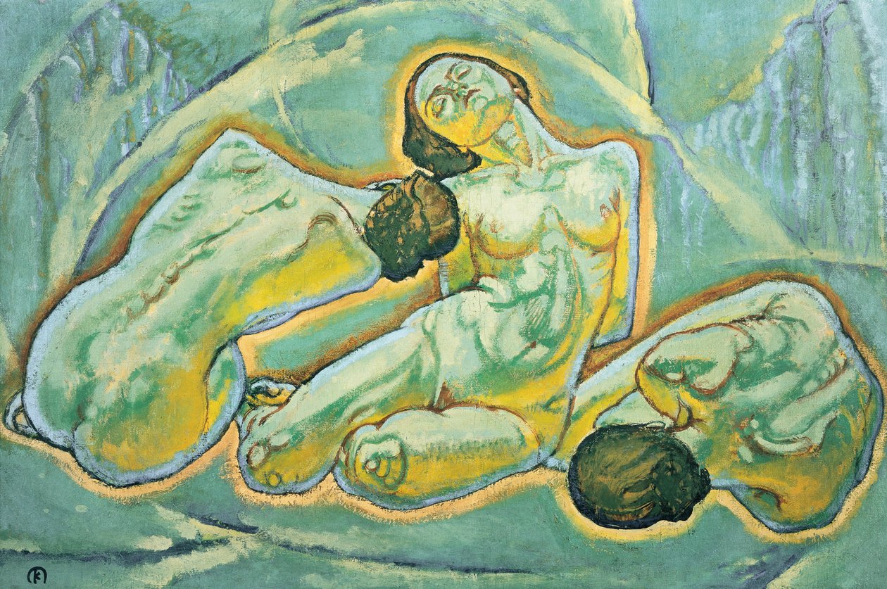 Three Crouching Women by Koloman Moser