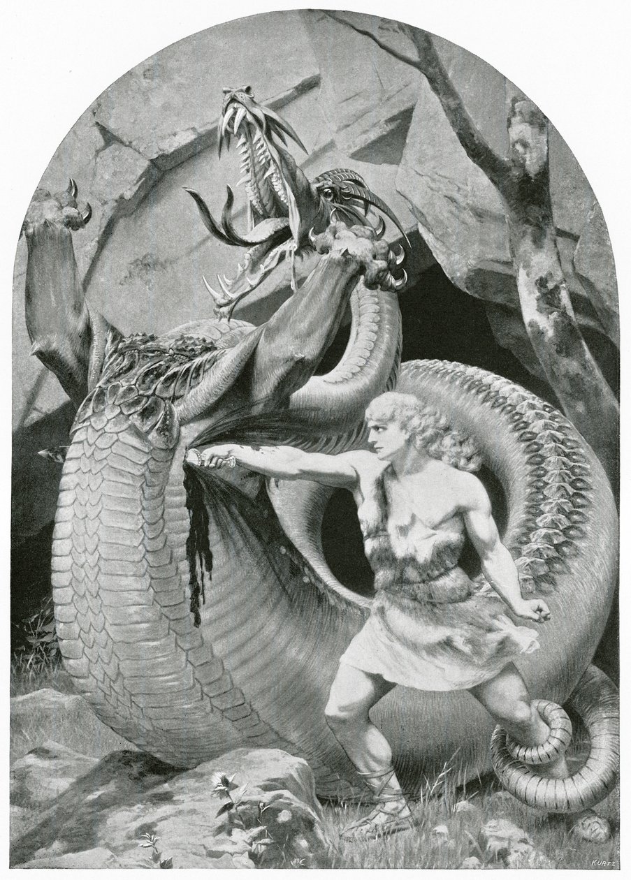 Siegfried Slaying the Dragon by Konrad Dielitz