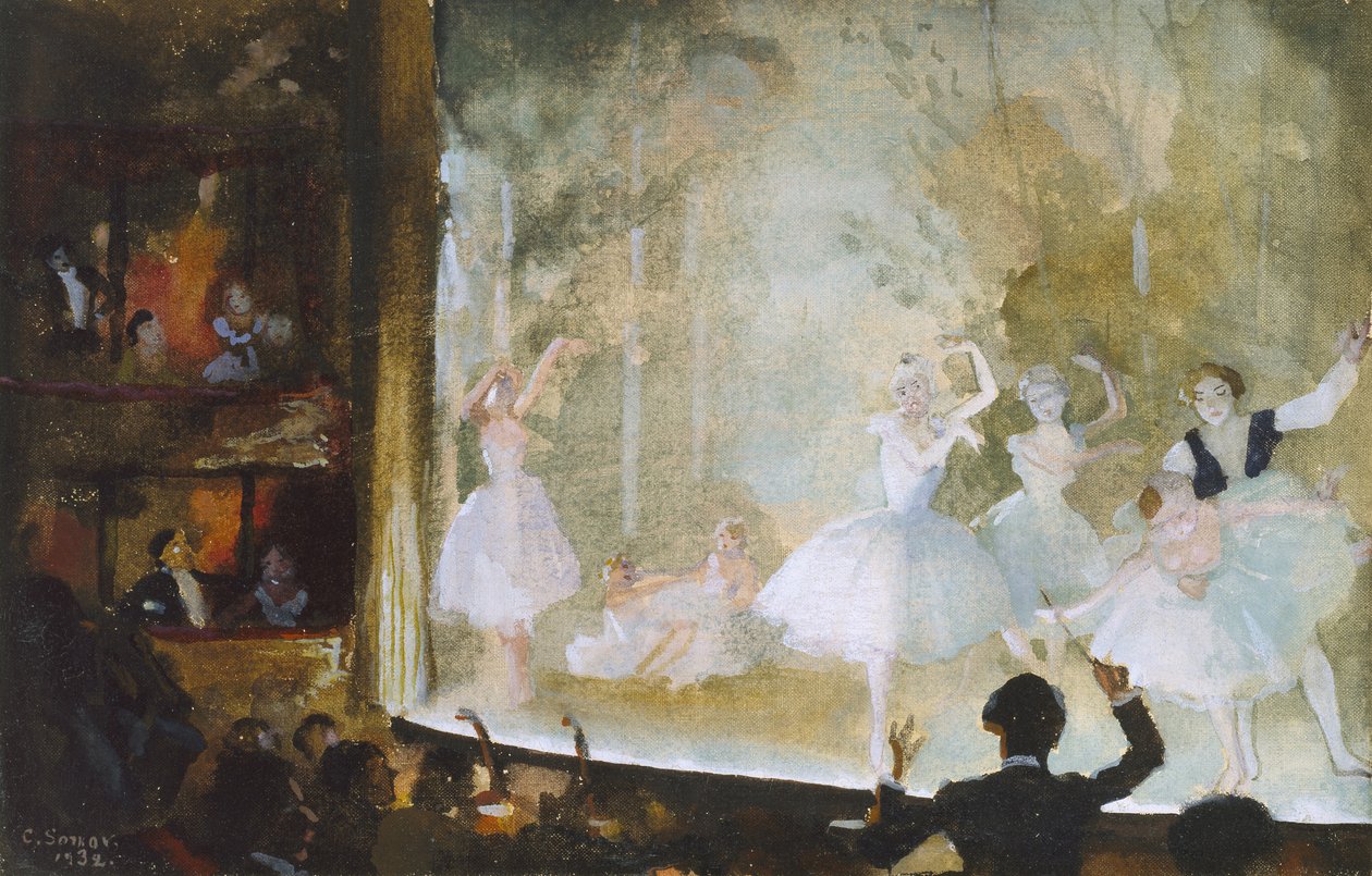 Russian Ballet, Champs-Elysées: Les Sylphides by Konstantin Andreevic Somov