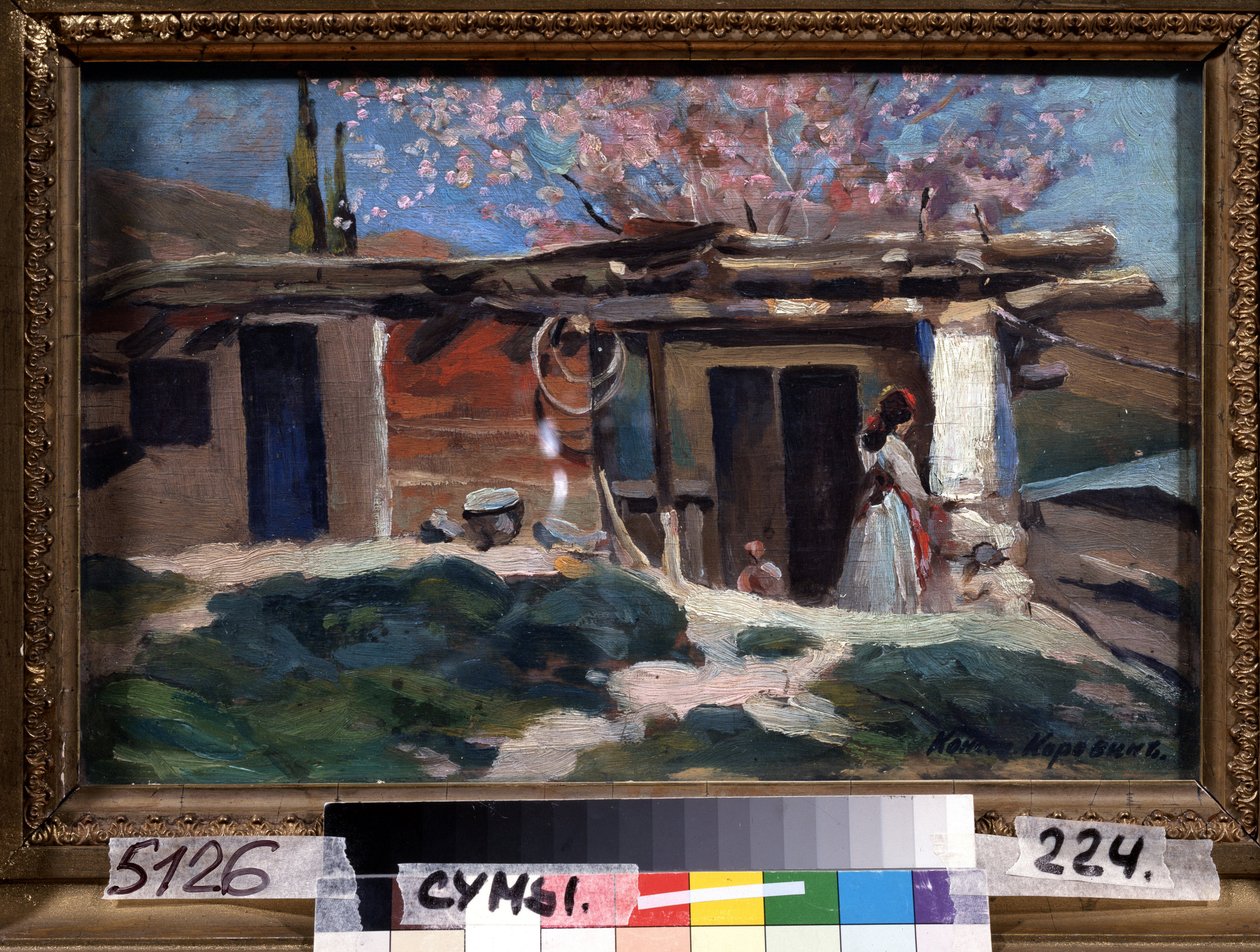 The Crimea, Flowering Almond Trees by Konstantin Alekseevich Korovin