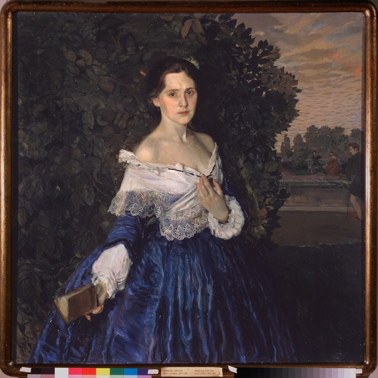 A Woman in Blue (Portrait of Yelisaveta Martynova) by Konstantin Andreevic Somov