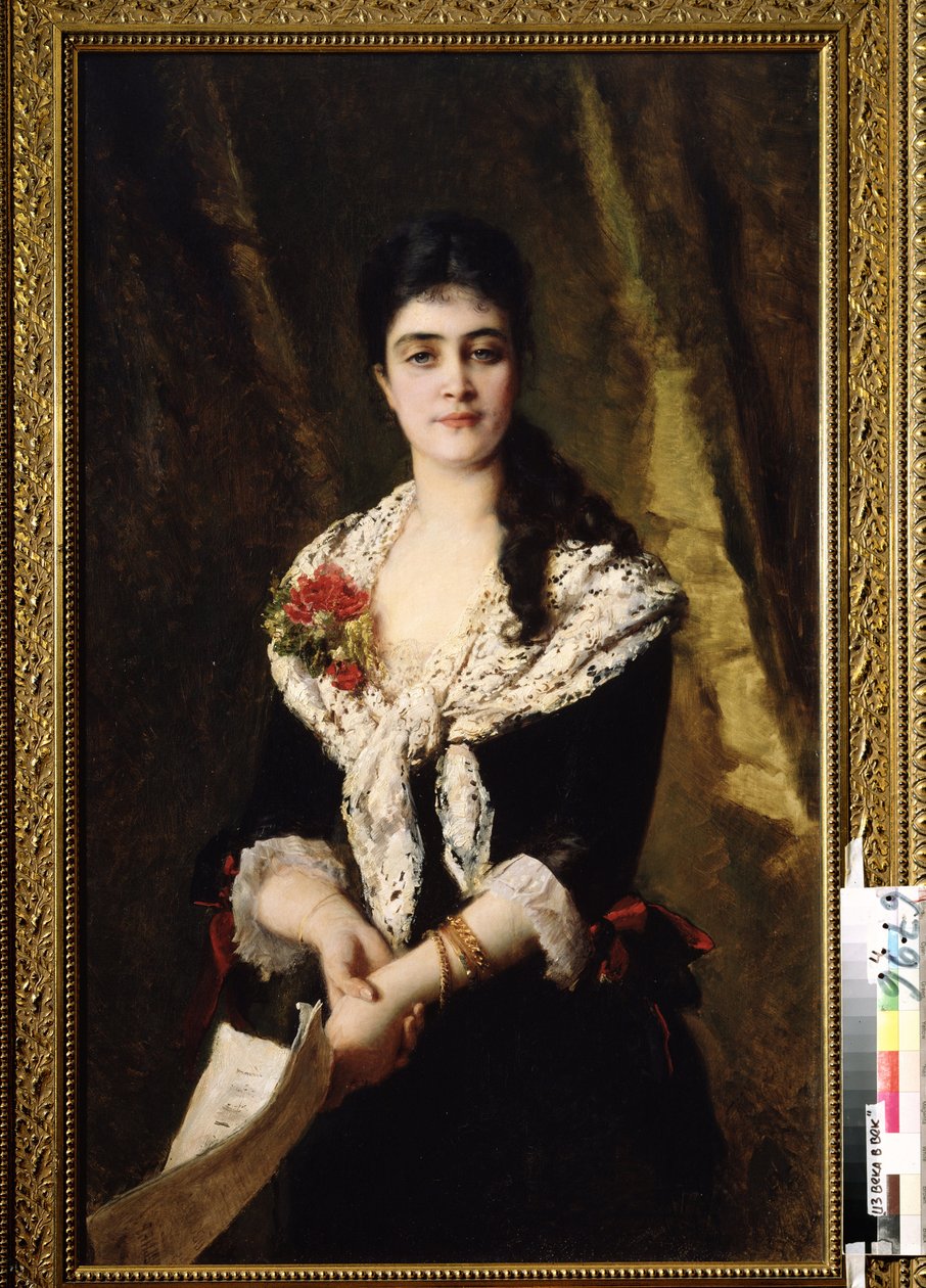 Portrait of the Singer A. Panaeva Kartseva as Tatyana in the Opera Eugene Onegin by P. Tchaikovsky by Konstantin Egorovich Makovsky