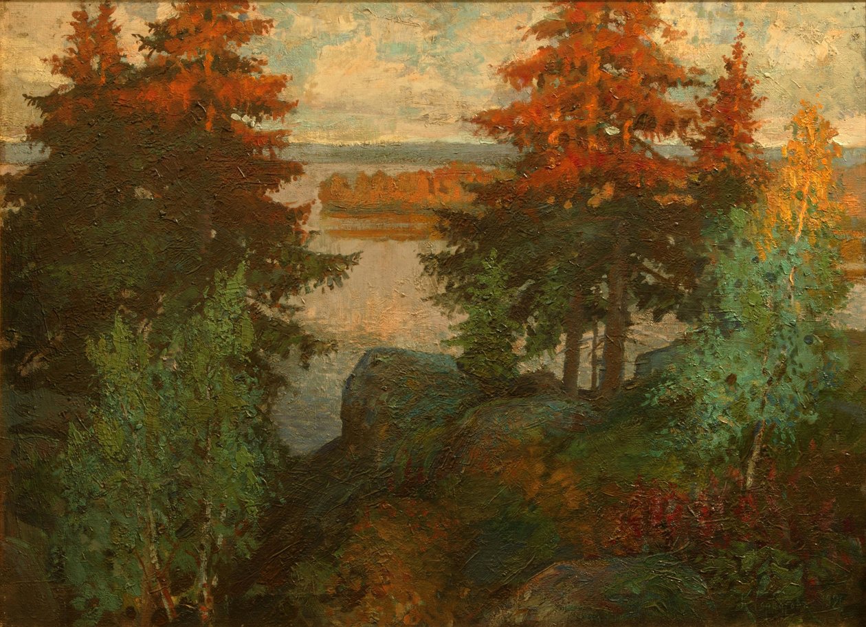 Autumn Landscape by Konstantin Ivanovich Gorbatov