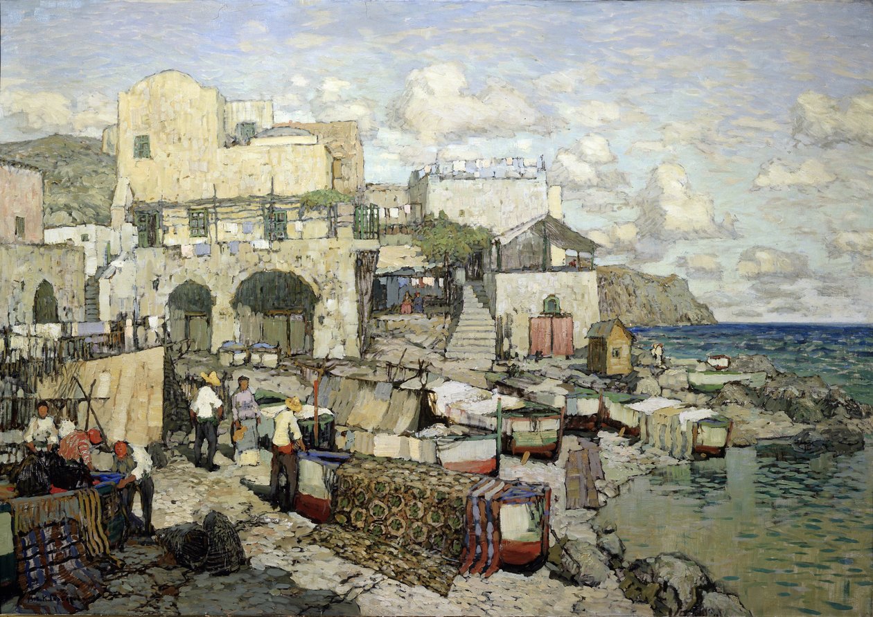 View of the Capri Island by Konstantin Ivanovich Gorbatov