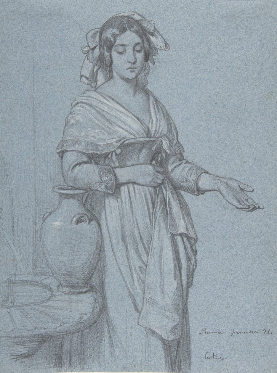 Study of a Roman Woman by Konstantin Johannes Franz Cretius
