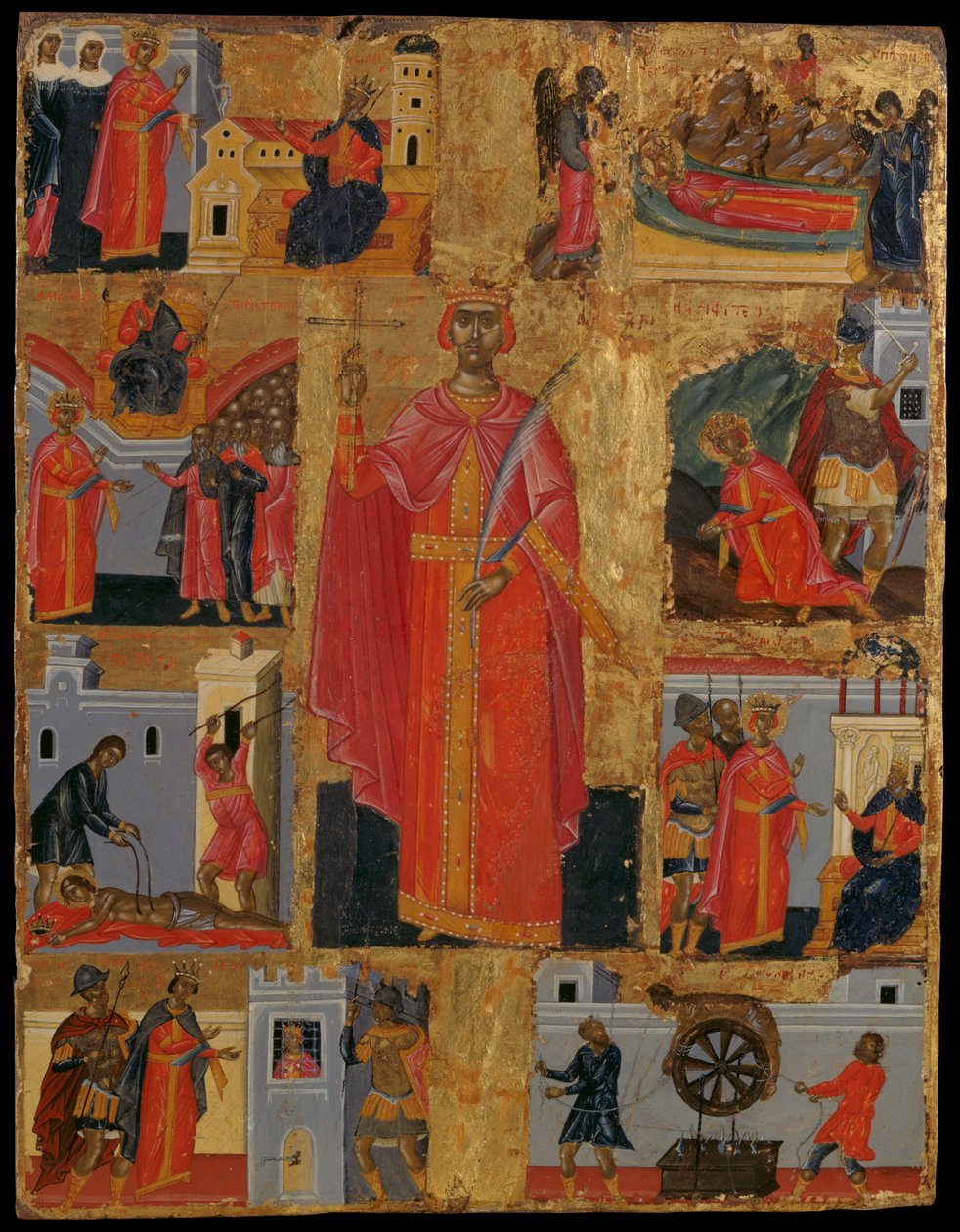 St Catherine and Scenes from Her Life by Konstantinos Tzanes
