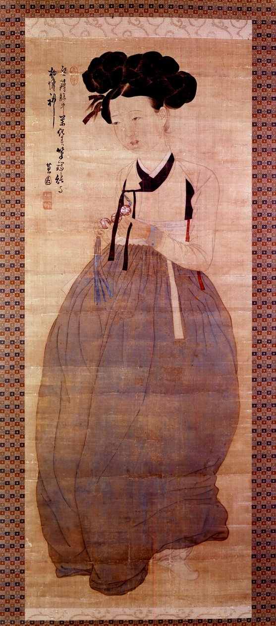 Korean art: Portrait of a geisha by Korean School