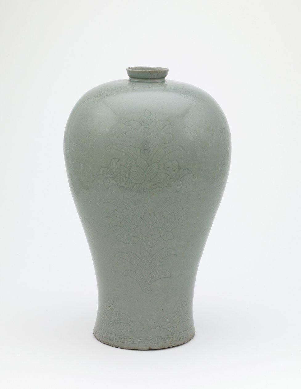 Bottle with incised design of four lotus sprays, Koryo period, first half of 12th century by Korean School