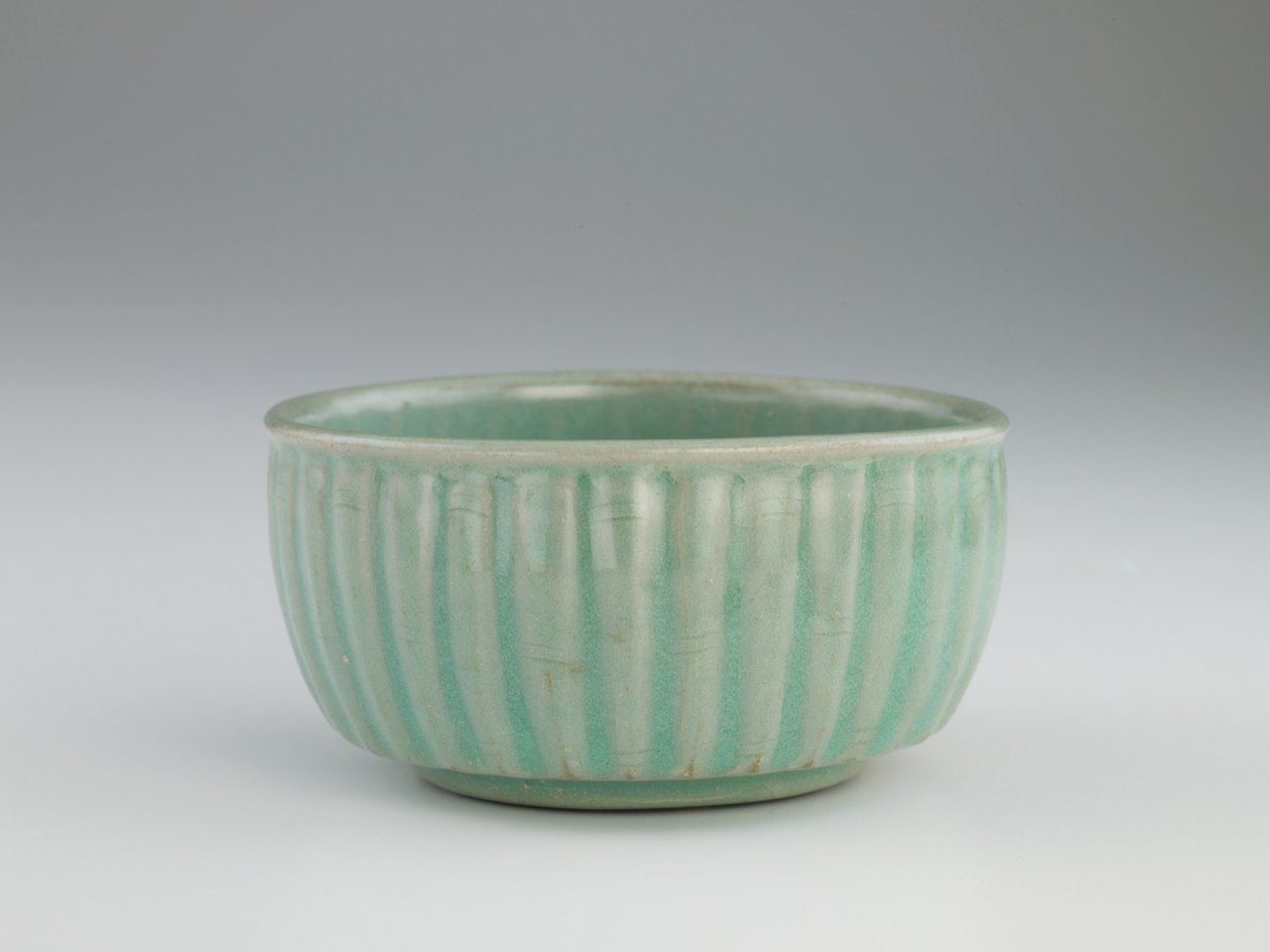 Bowl with Molded and Incised Decoration of Bamboo by Korean School