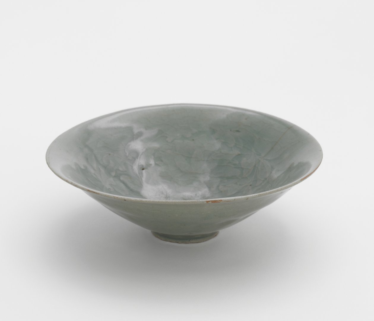 Bowl with Molded Peony Vinescroll Design by Korean School