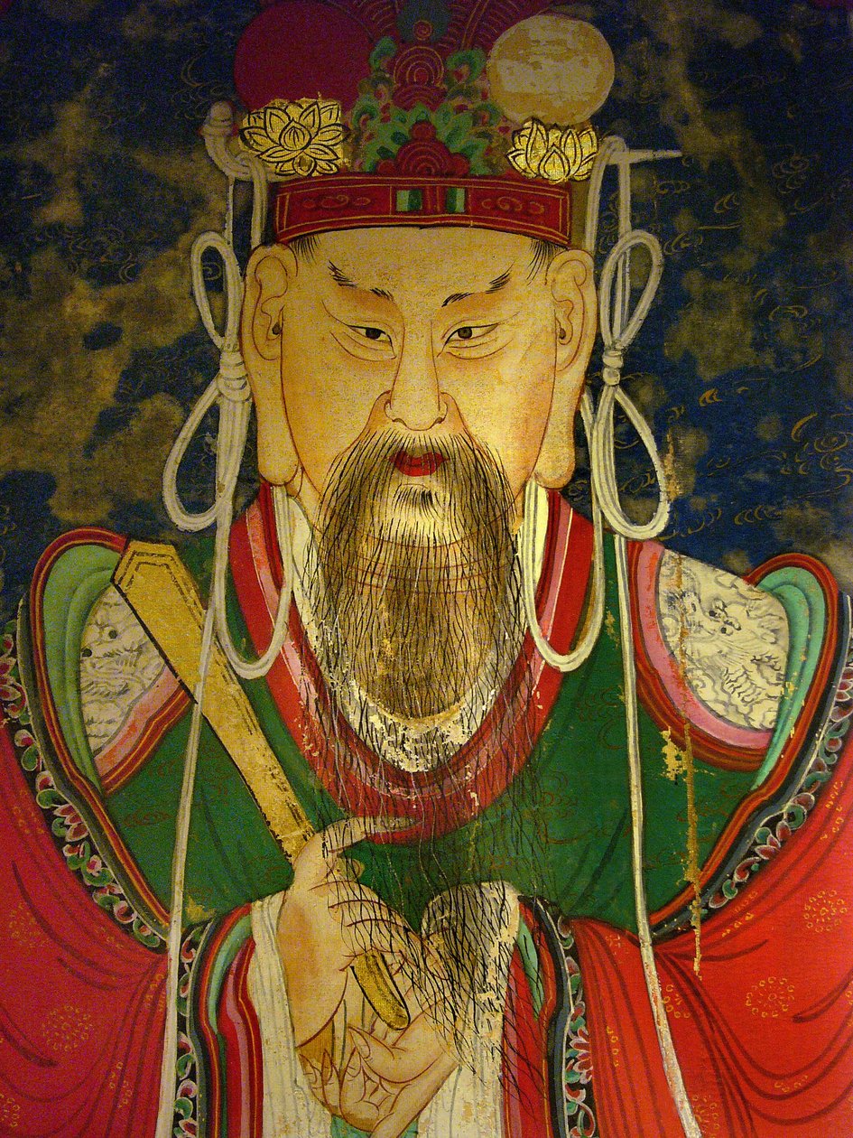 Detail, portrait of the Tenth King (Yeonsangun) by Korean School