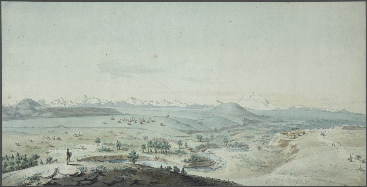 View of the Konstantinogorsk Fortress from the Mountain Mashuk, 1805 by Korneev