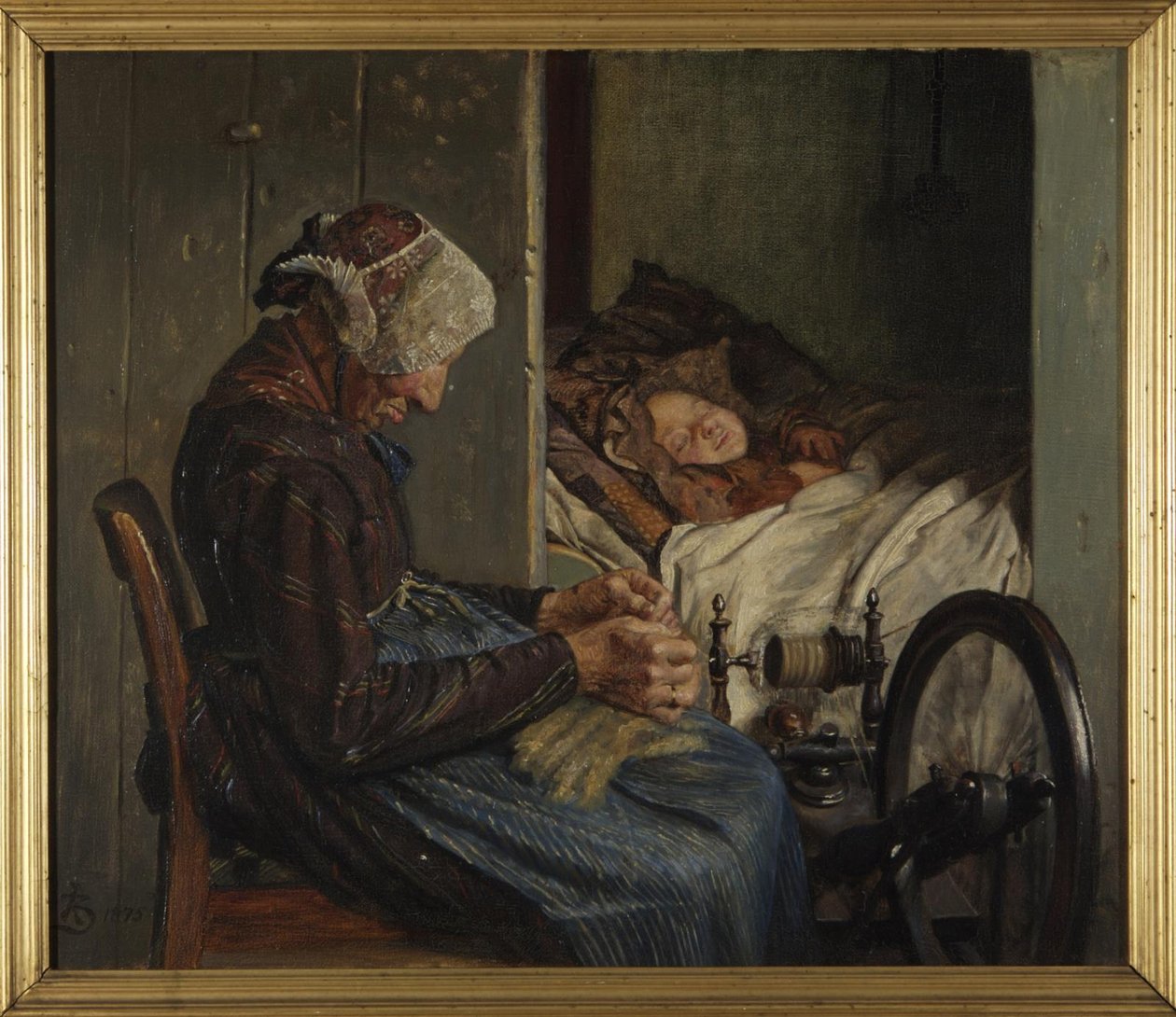 Grandmother with Her Grandchild by Kristian Zahrtmann