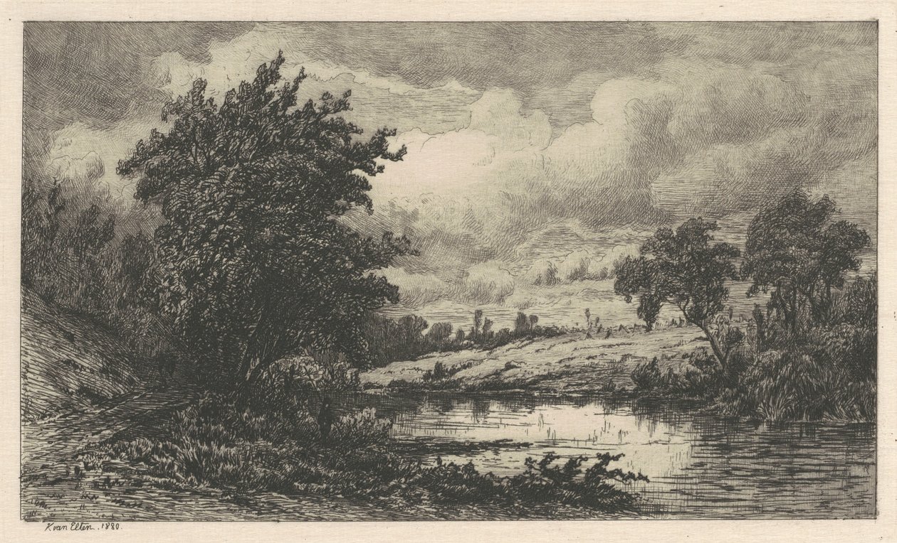 On the Shepang River, Connecticut by Kruseman Van Elten