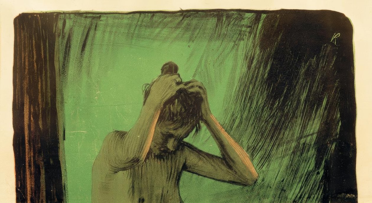 Woman Arranging Her Hair by Käthe Kollwitz