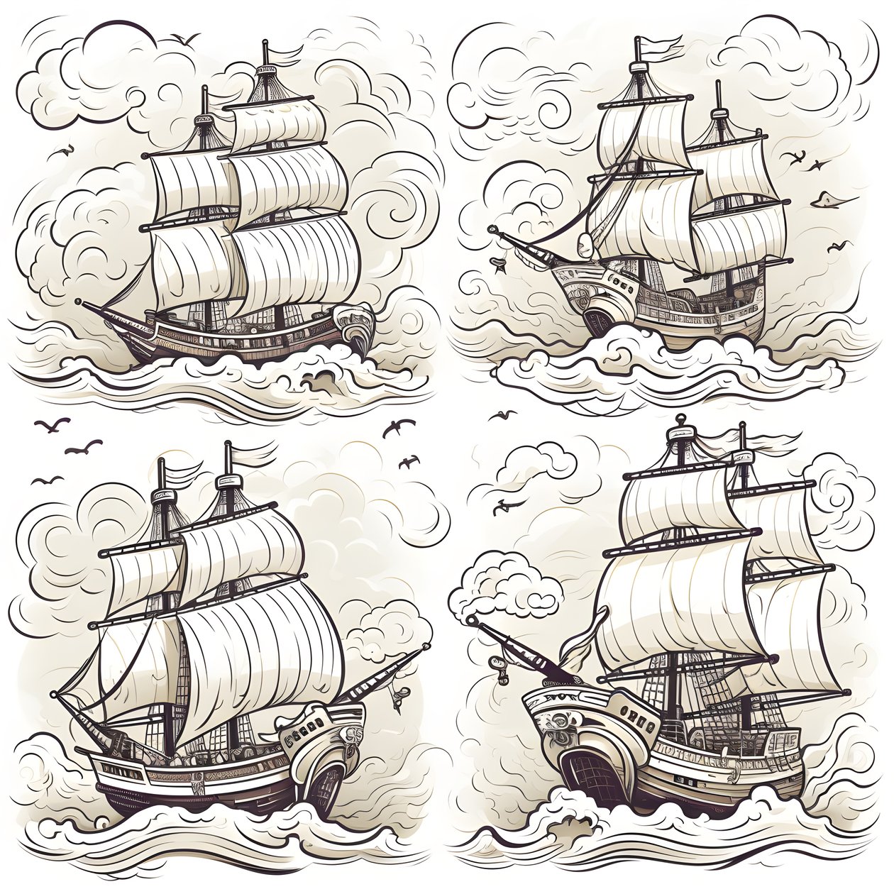 4 Types of Black and White Outline Only 3 by Kurt Heppke
