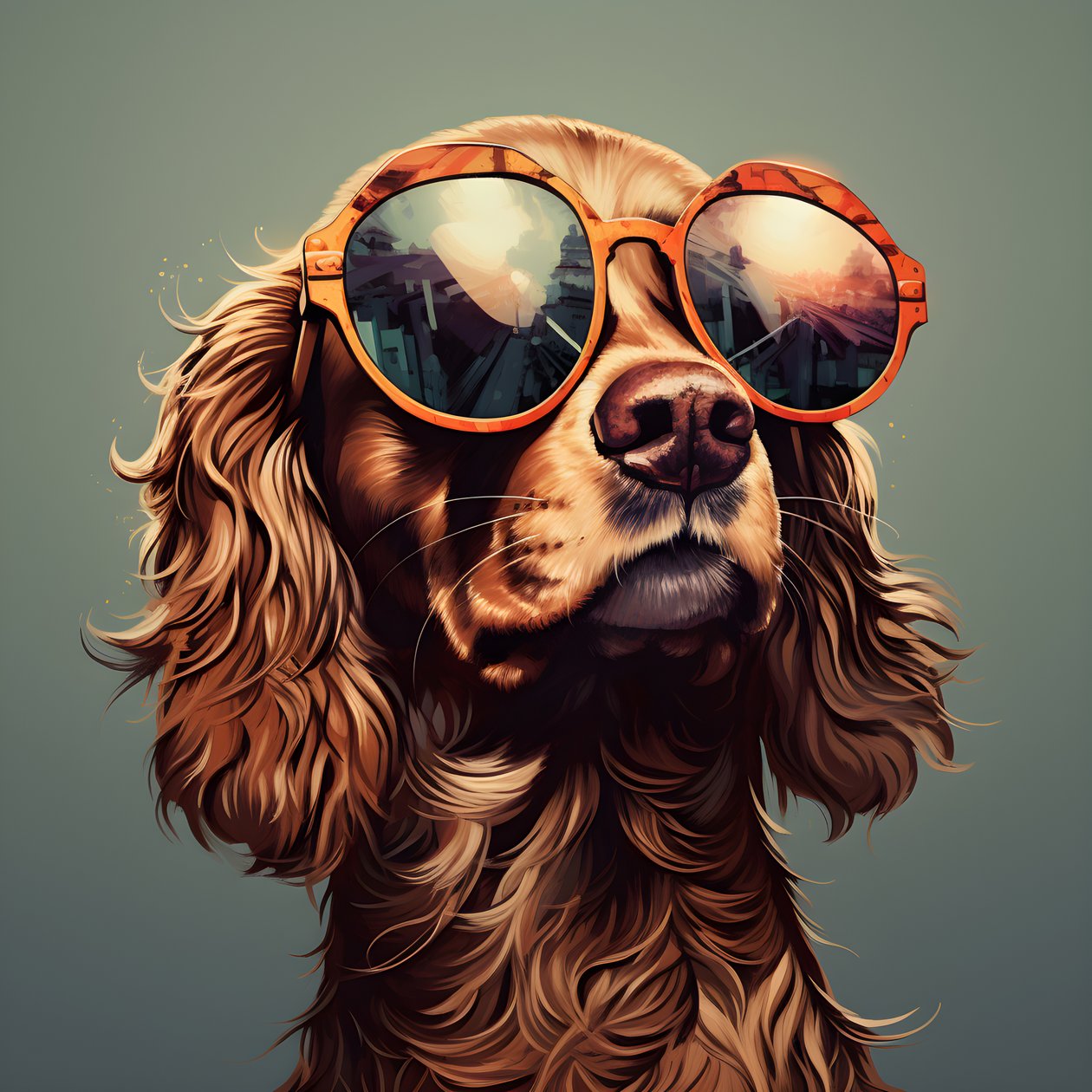 Dog, Cartoon, Sunglasses 4 by Kurt Heppke