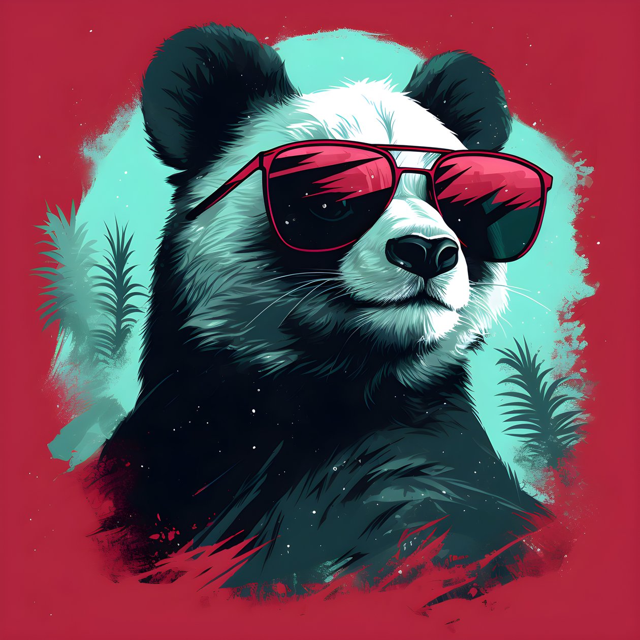 Panda with Glasses 2 by Kurt Heppke