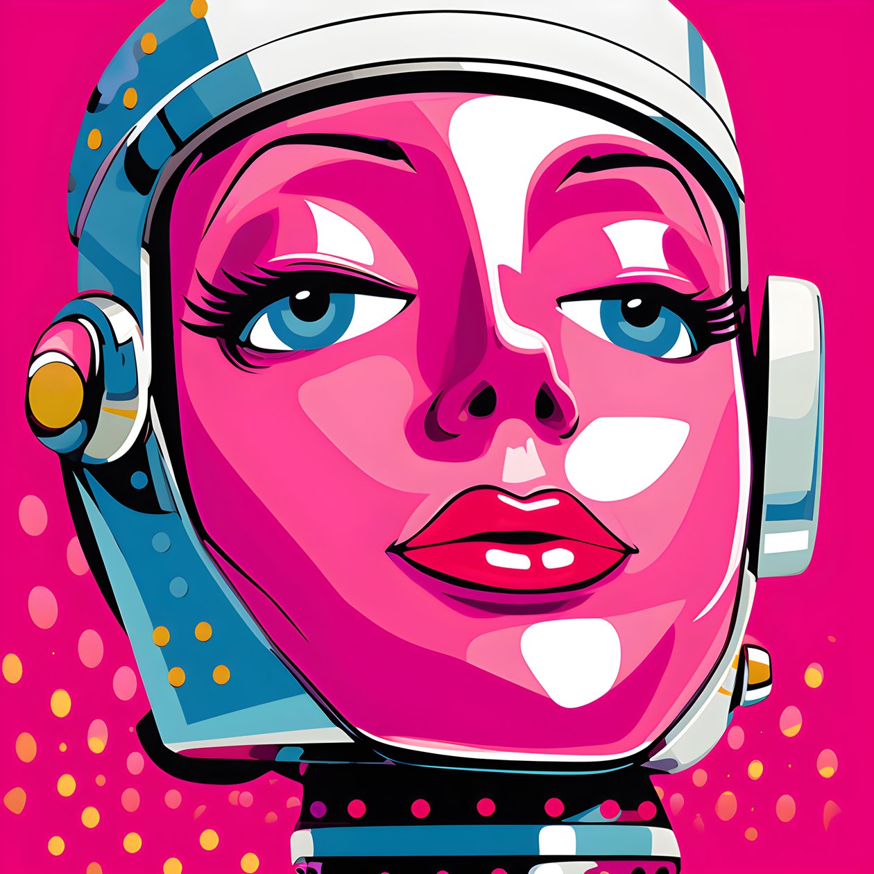 Hot Pink Lips 1 by Kurt Heppke