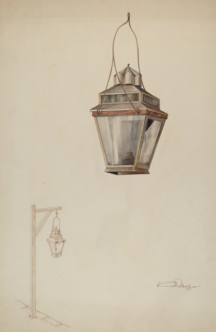 Sperm Oil Street Lamp, c. 1937 by Kurt Melzer