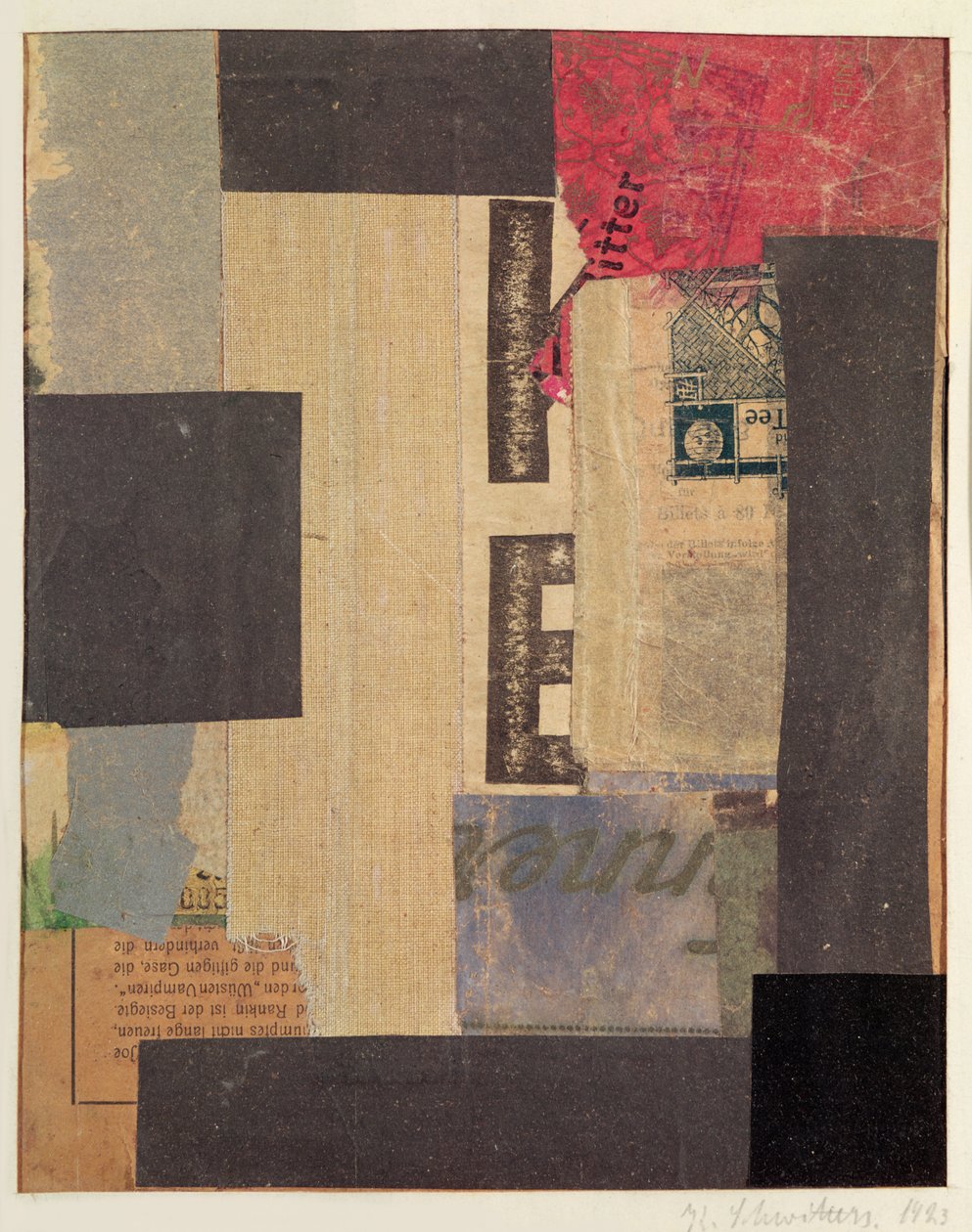 Collage by Kurt Schwitters
