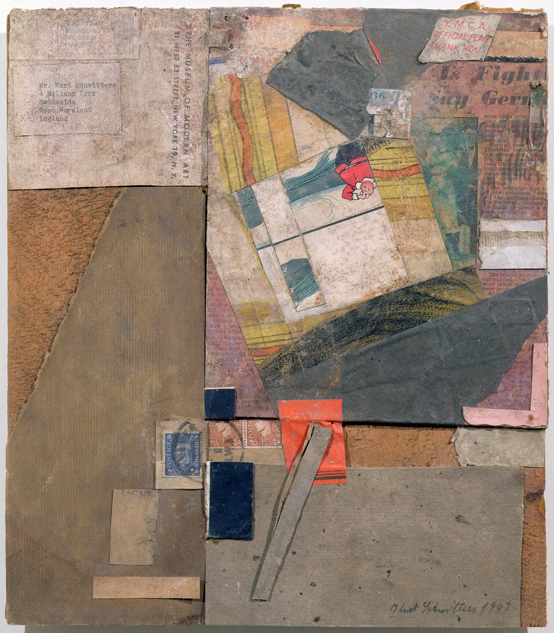 YMCA Flag, Thank You, Ambleside by Kurt Schwitters