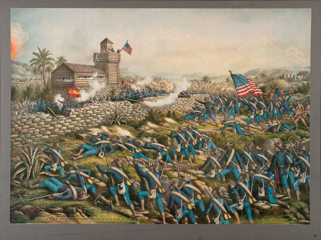 Charge of the 24th and 25th Colored Infantry and Rescue of the Rough ...
