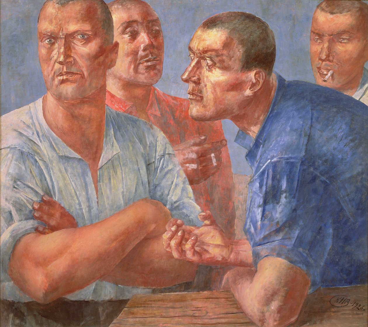 Labourers by Kuzma Sergeevich Petrov Vodkin