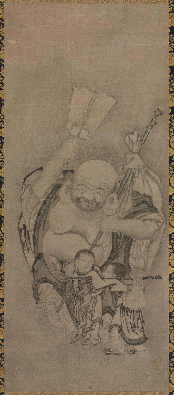 Hotei with Daoist Immortals: Hotei, c. 1575-1600 by Kyūseki Tomonobu