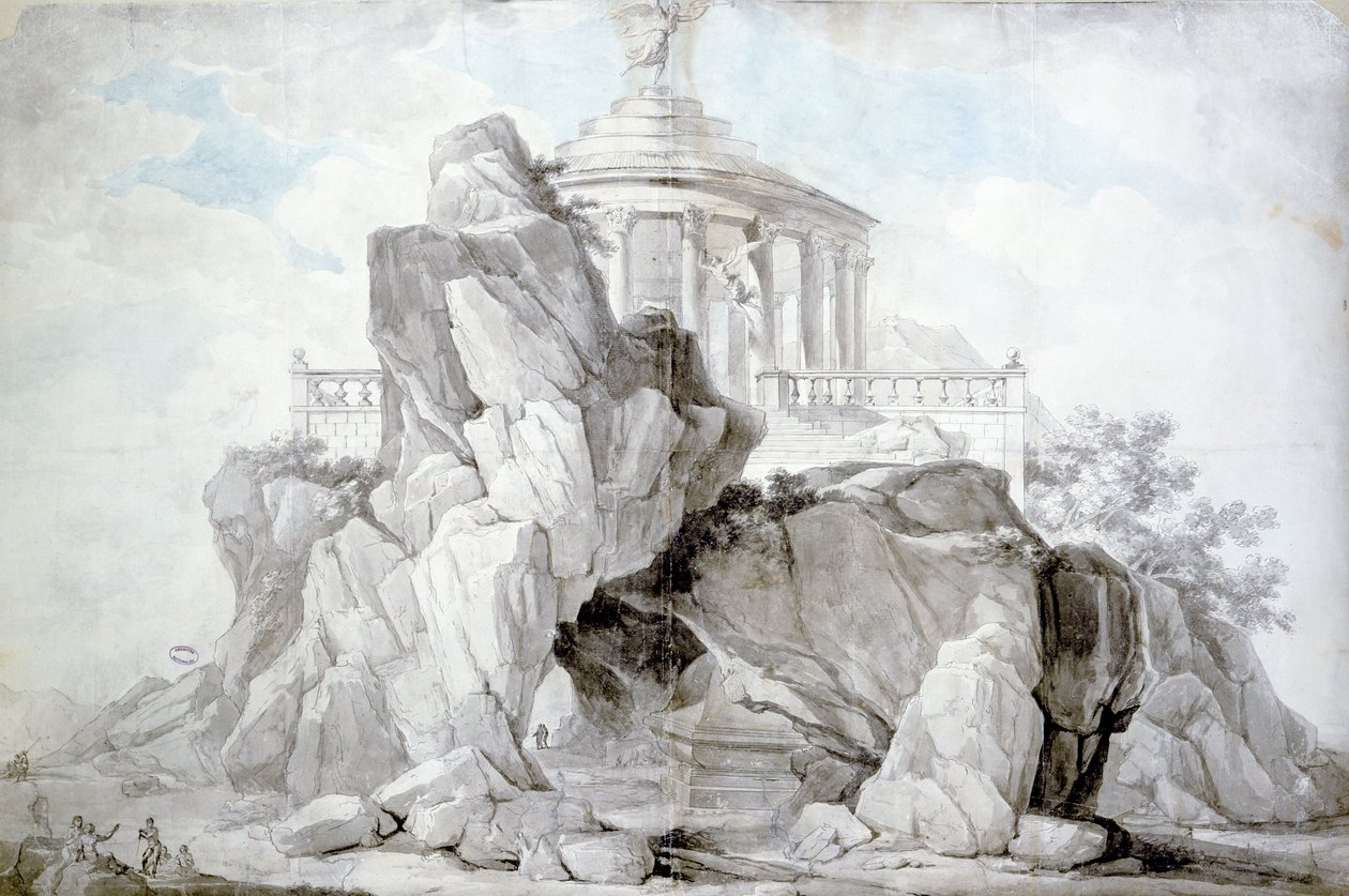 Project for an artificial mountain in honour of the Festival of Reason to be erected in a public garden at Bordeaux by L. Dutourd