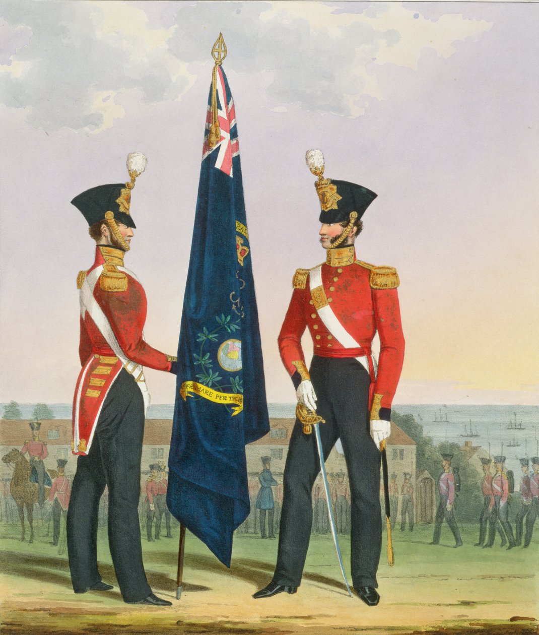 Royal Marines (Subalterns) 2nd Lieutenant Carrying Divisional Colours, plate 15 from 