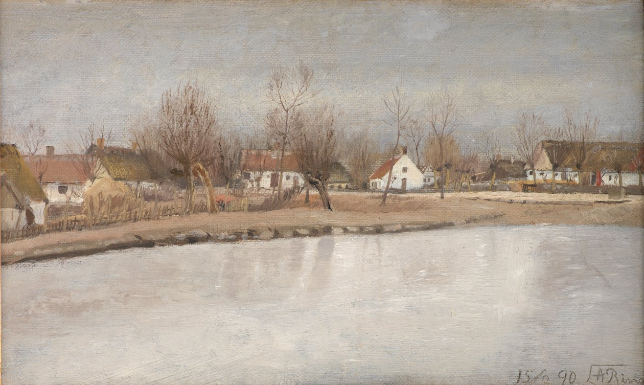 The Village Pond at Ring, Zealand by Laurits Andersen Ring