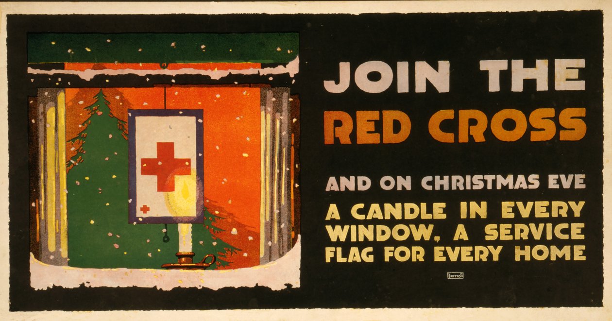 Christmas Fundraising Poster for the Red Cross by L.N. Britton