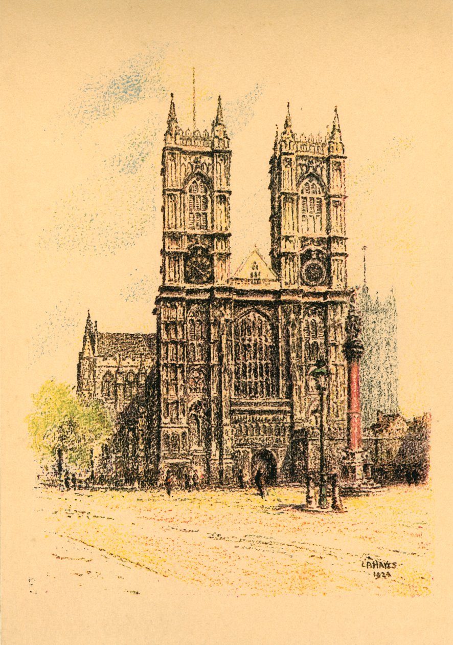 Westminster Abbey, 1924 by L. A. Hayes
