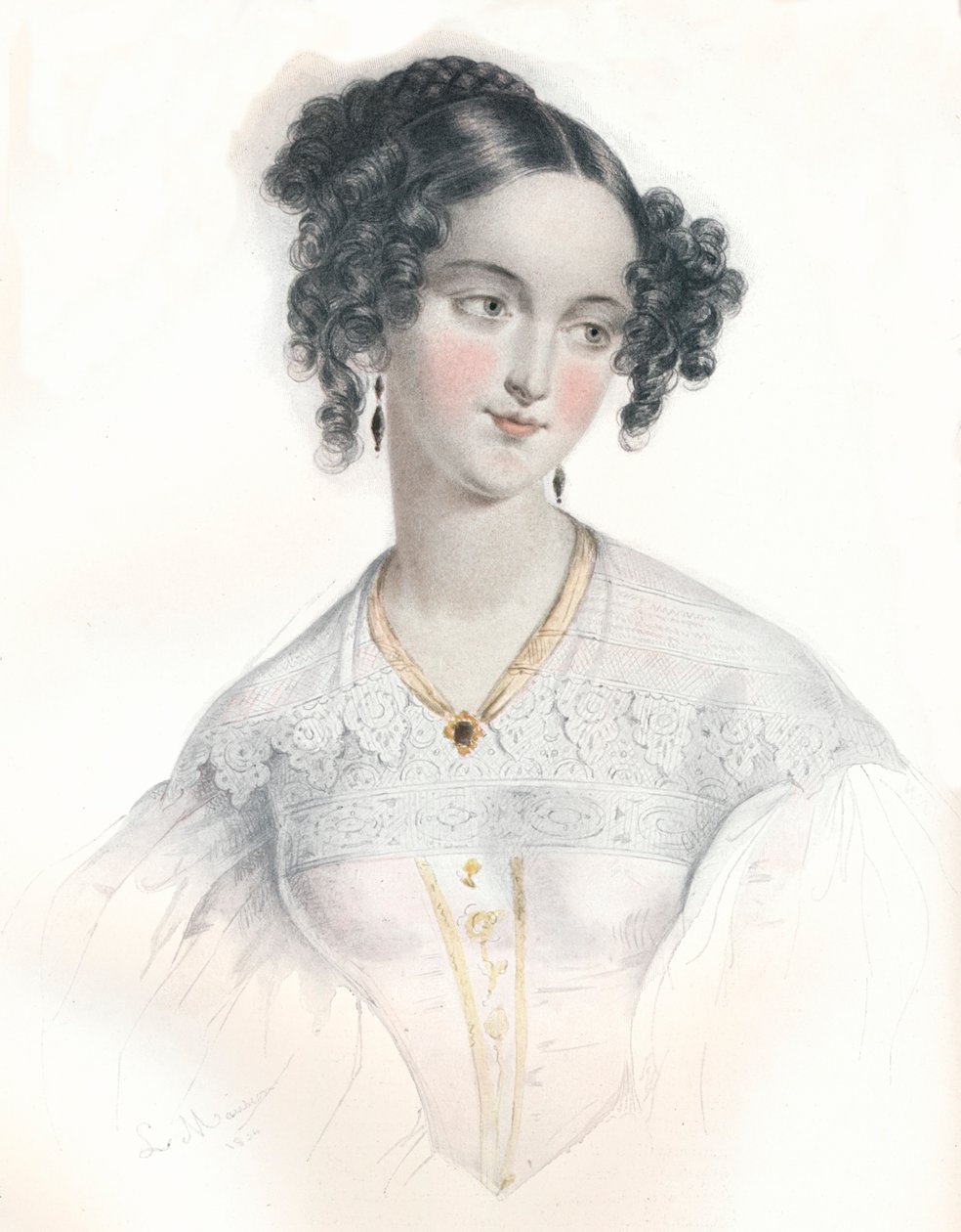 Mary Teresa, wife of Sixteenth Earl of Shrewsbury, 1834 by L Mansion