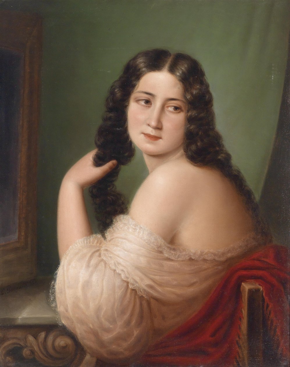 At the Toilette by L. Pargani