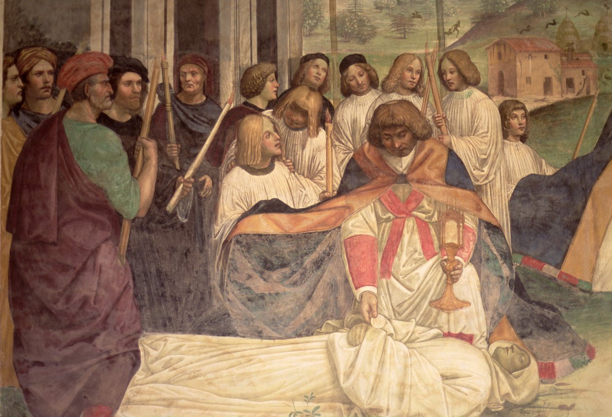 The Death of St. Benedict (detail) by L. Signorelli