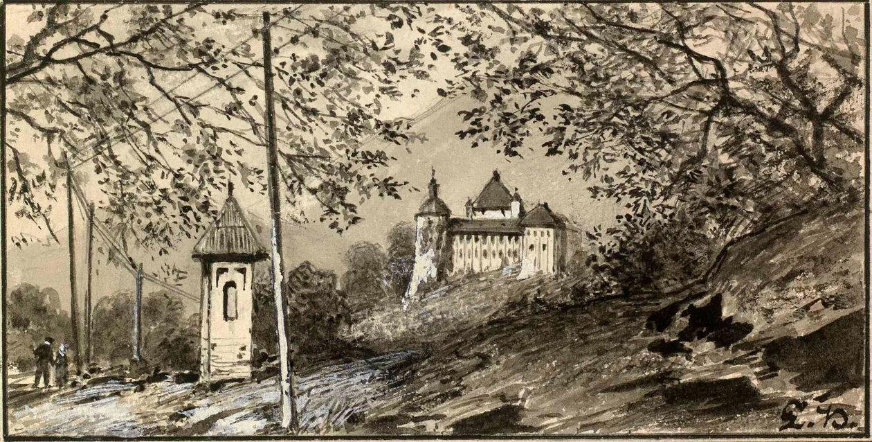 View of Skofja Loka Castle by Ladislav Benesch