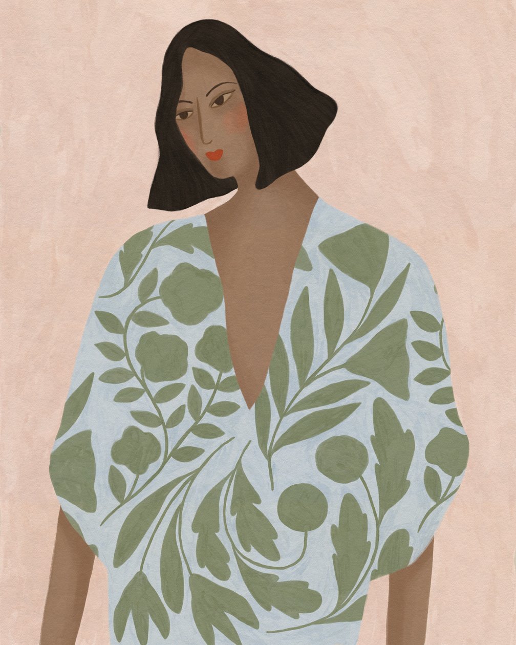 Woman in Floral Dress, 2022 by Lady Ann de Borja