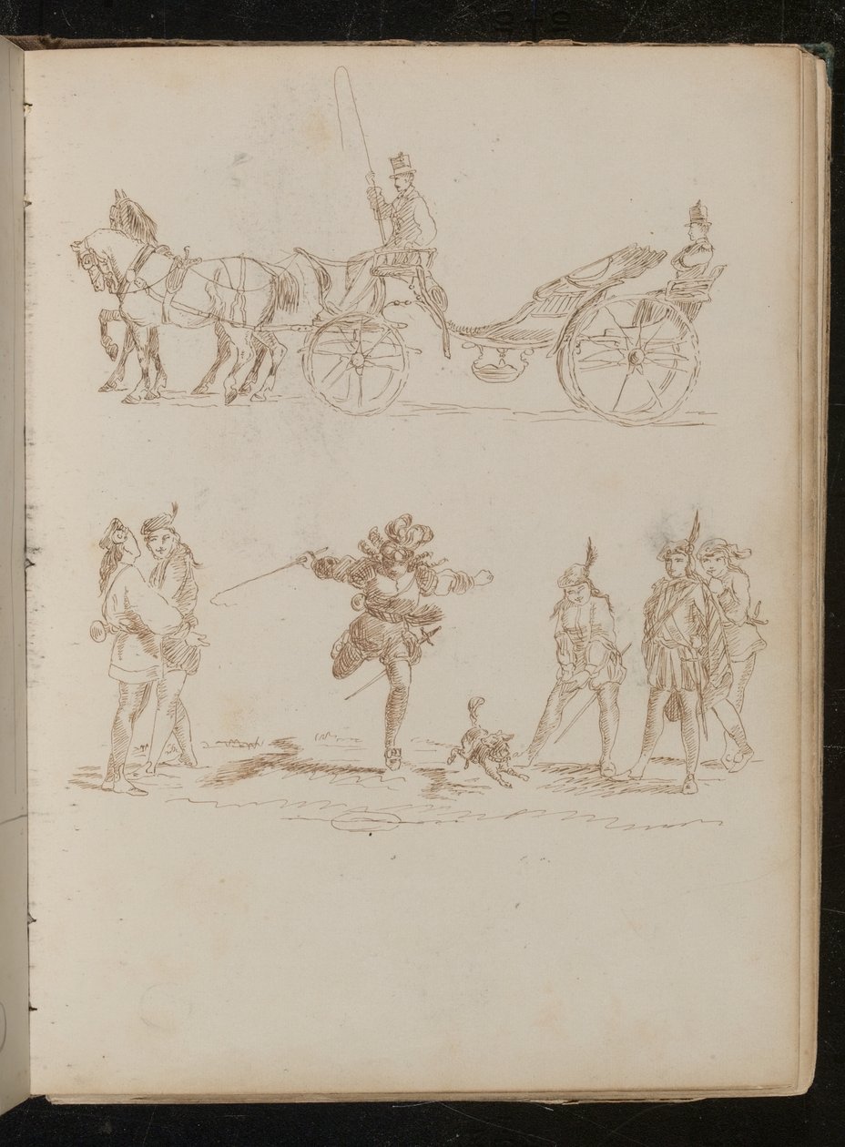 Officer in Full Dress with Top Hat and Epaulettes by Lady Butler
