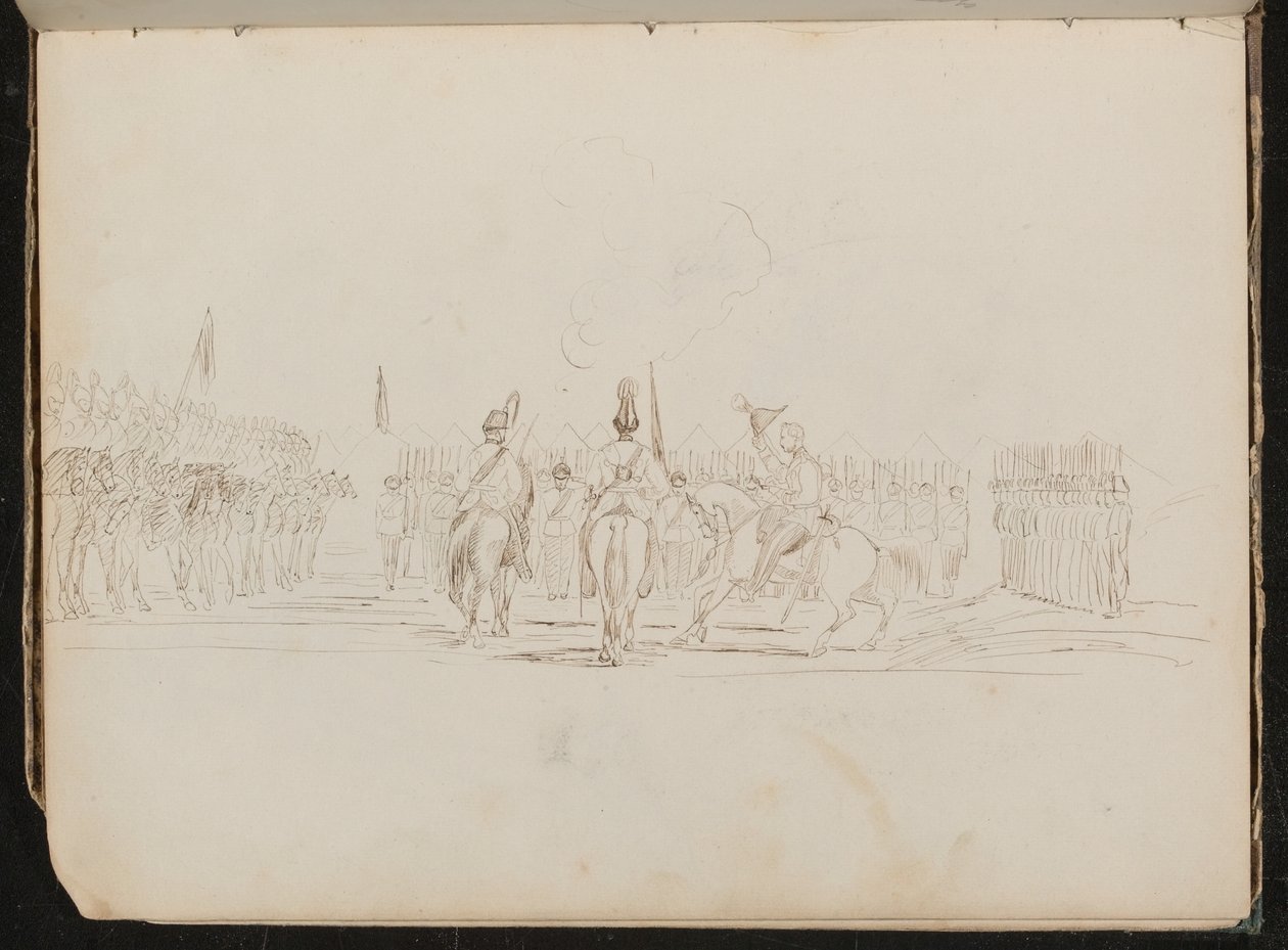 Study of three high ranking soldiers by Lady Butler
