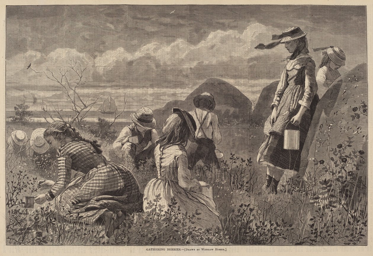 Gathering Berries by Lagarde after Winslow Homer