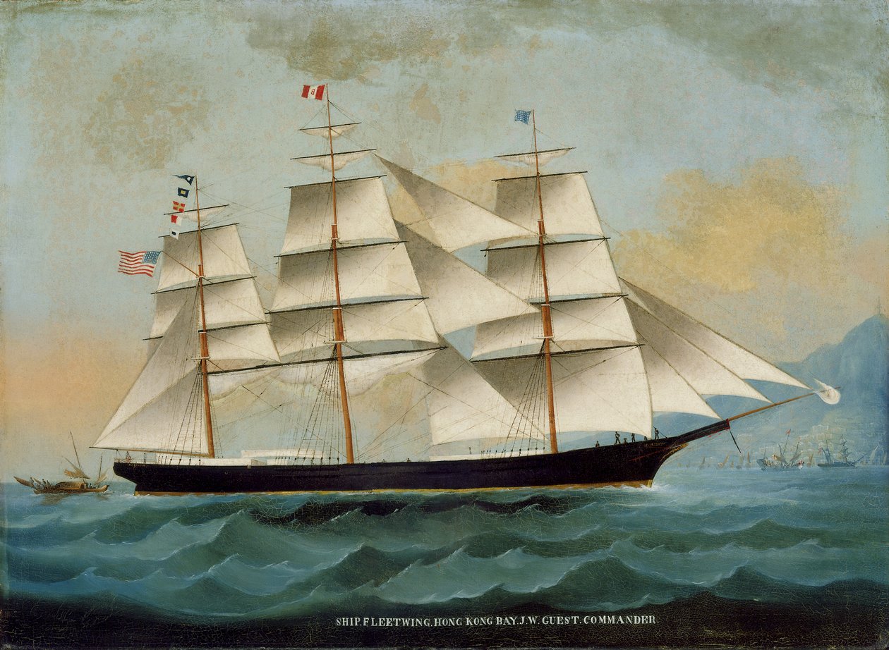 The Ship Fleetwing, Hong Kong Bay, J. W. Guest, Commander by Lai Sung