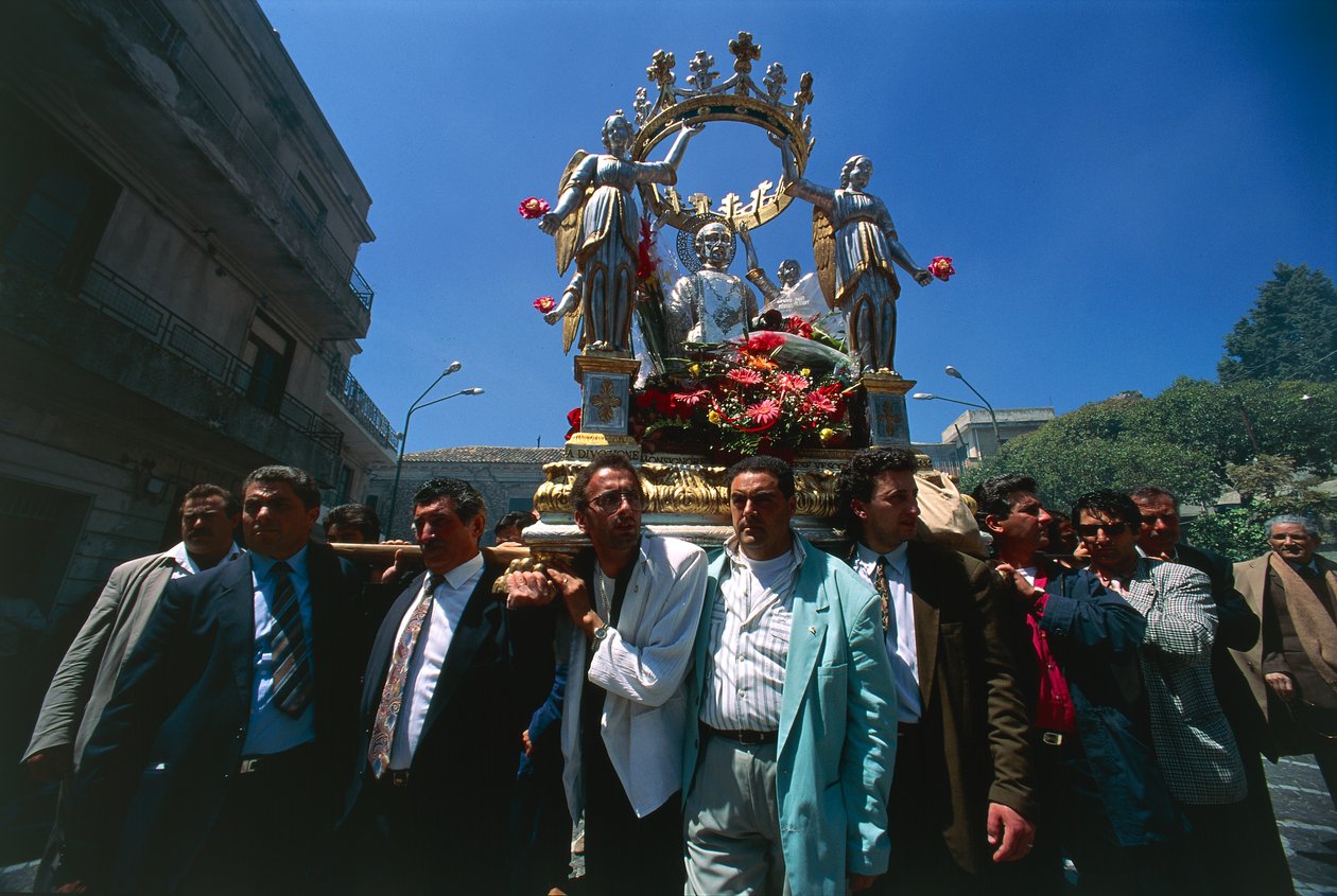 Feast of San Leo, Bova, Calabria, Italy (photo) by Amadeo (after) Modigliani