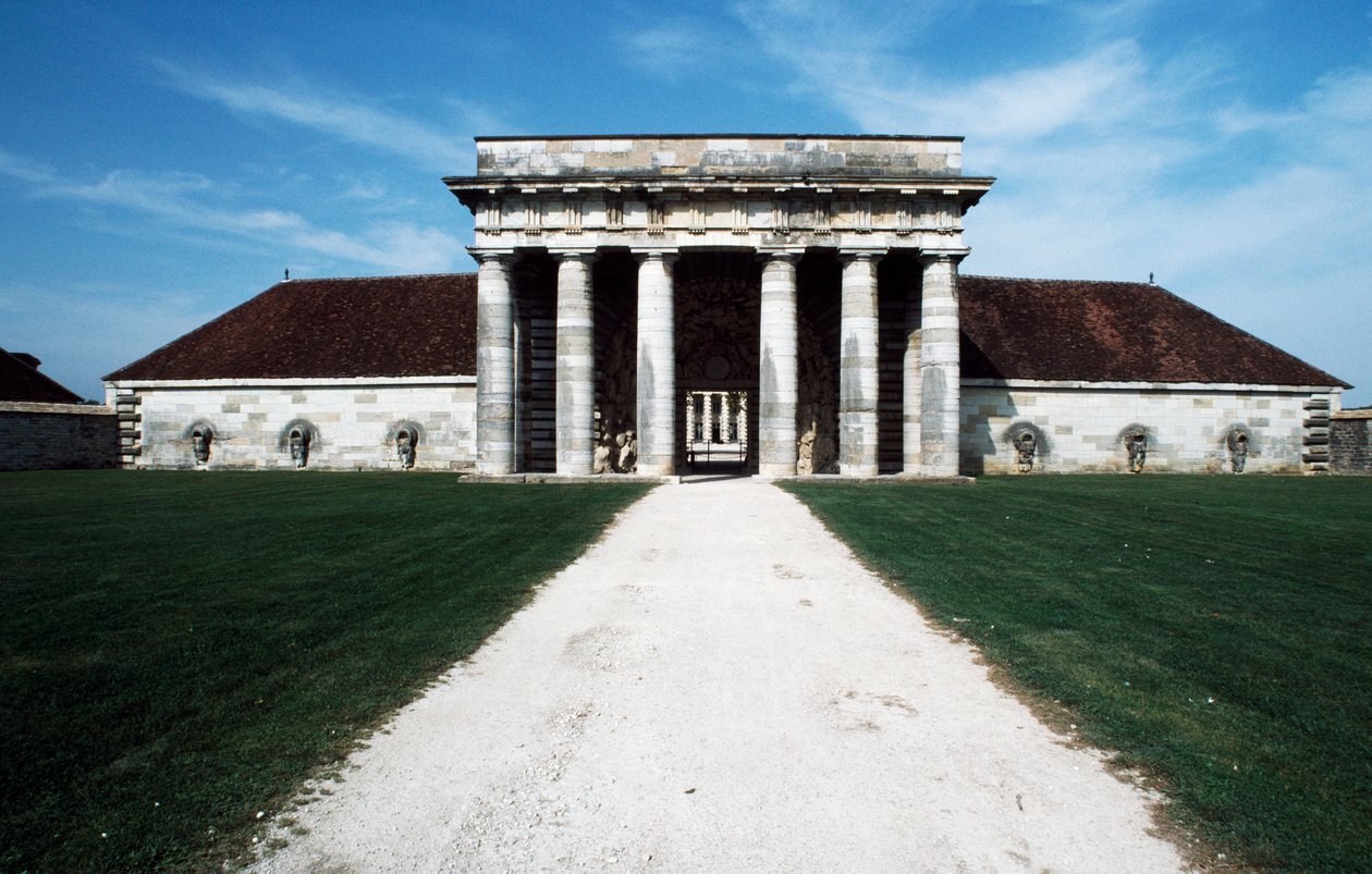 Main entrance to the Royal Saltworks, Arc-et-Senans, Franche-Comte, France by Amadeo (after) Modigliani