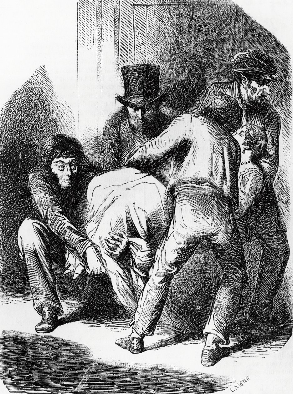 Illustration for Duchess Of Langeais, novel by Honore de Balzac from multi-volume collection entitled Human Comedy, engraving by Laisne by Laisne Laisne