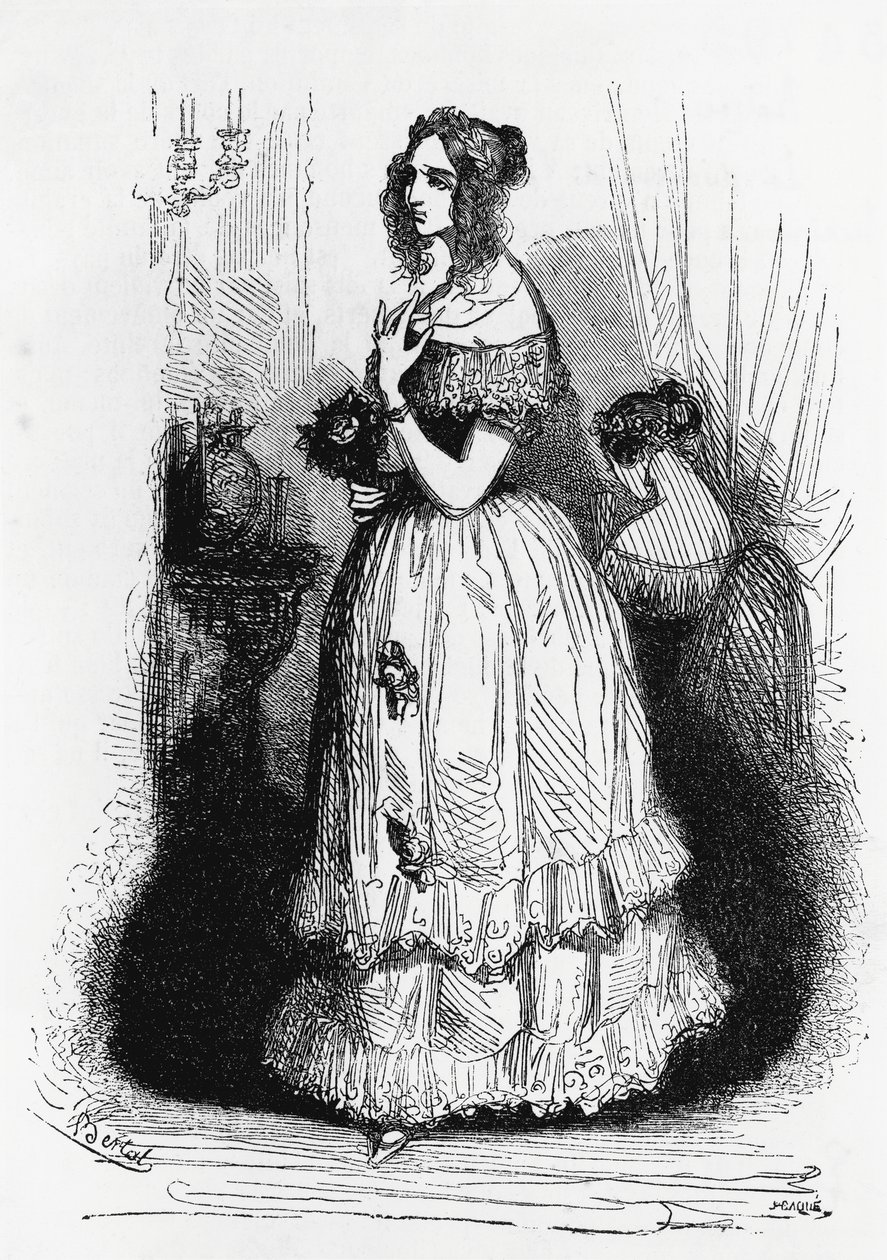 Illustration for Duchess Of Langeais, novel by Honore de Balzac from Human Comedy, engraving by Laisne by Laisne Laisne