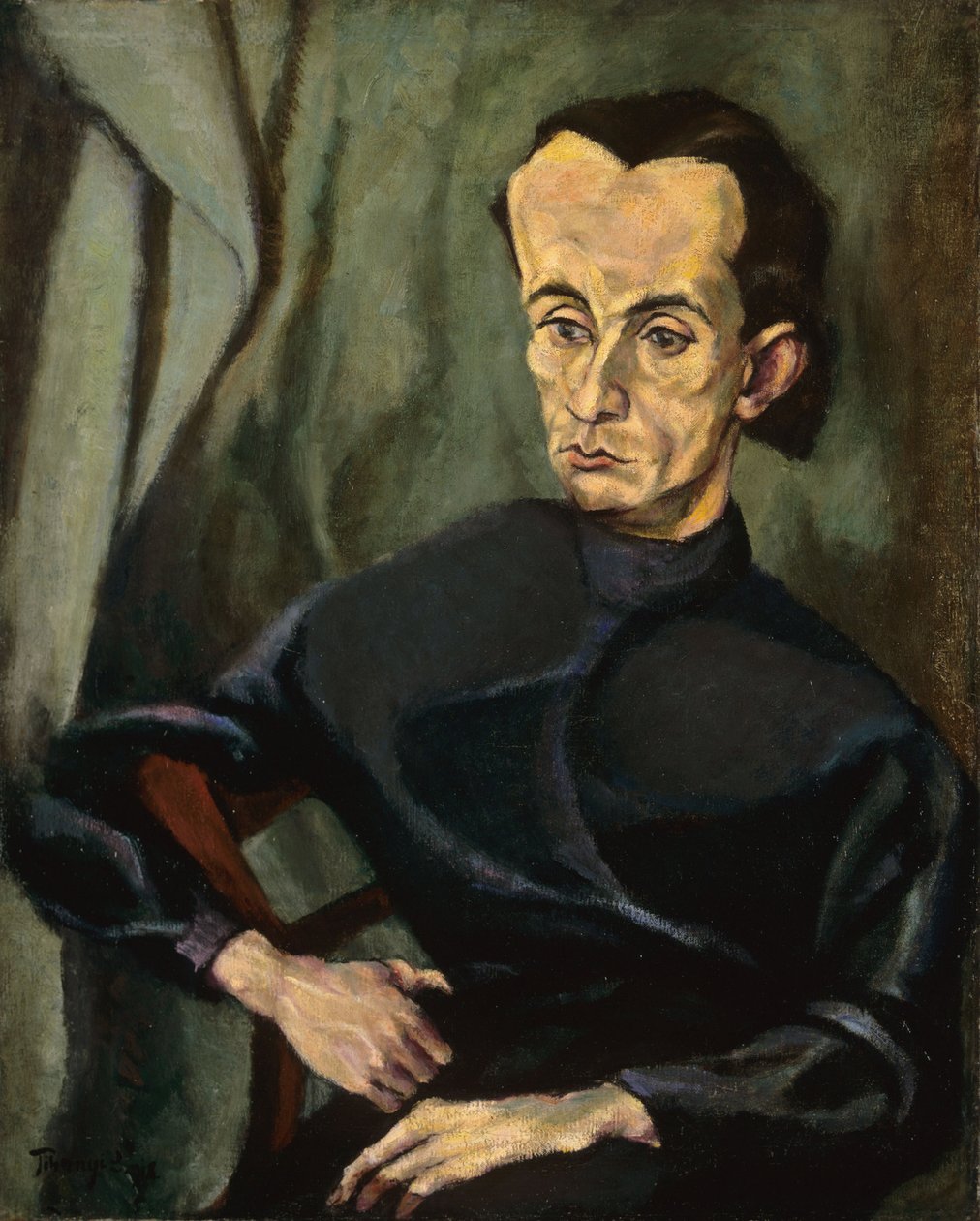 Portrait of Lajos Kassak by Lajos Tihanyi